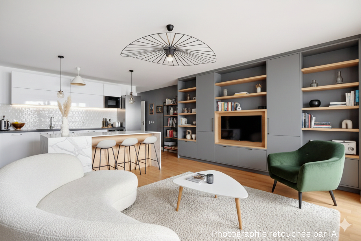 Paris 19 : Appartement 3 pièces avec balcon