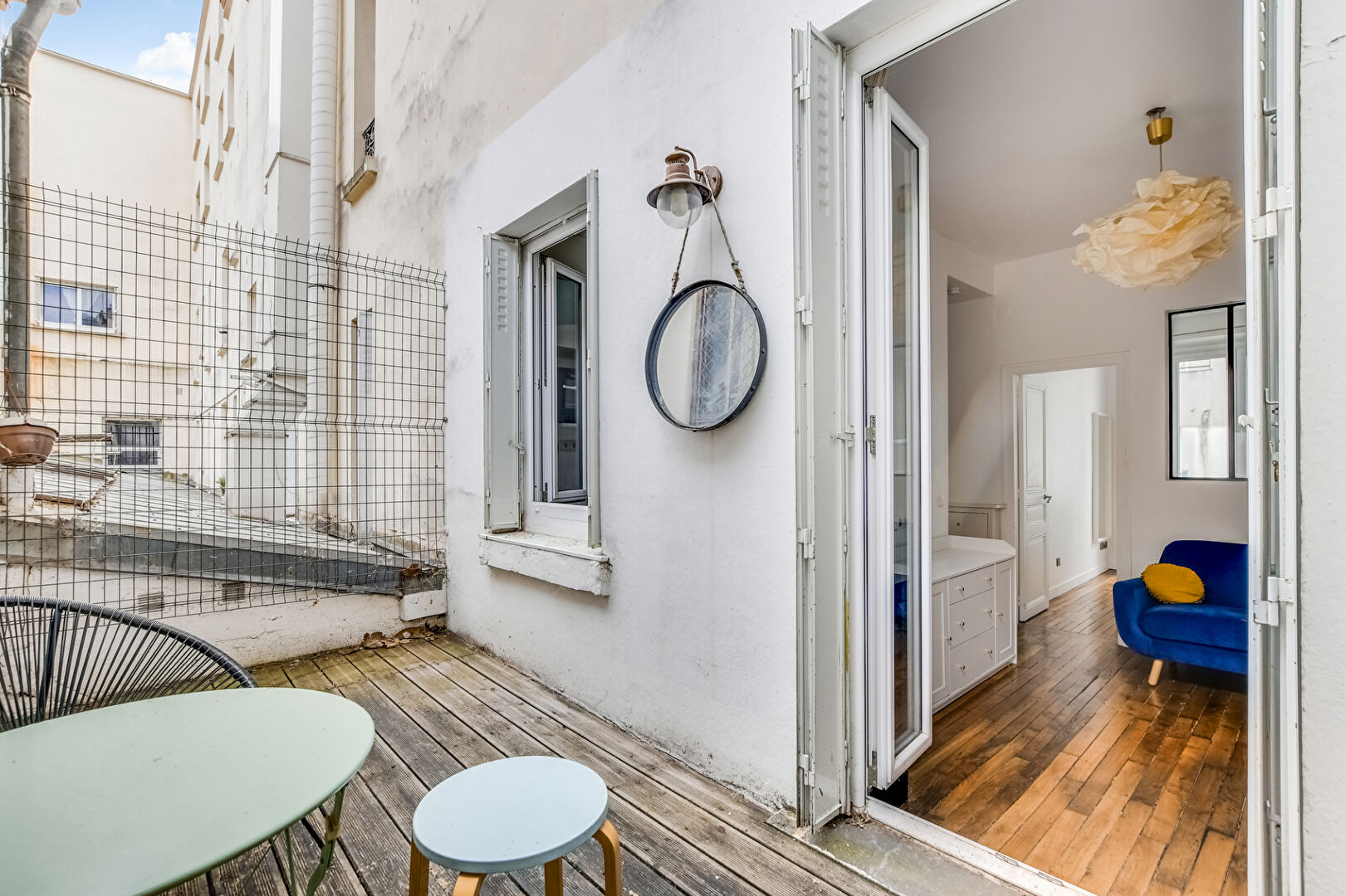Paris 19 : Appartement 2 pièces avec terrasse